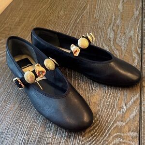 Dolce Vita Mary Jane’s with gold accents